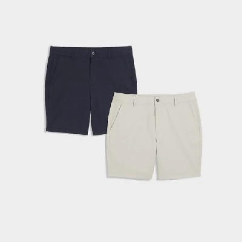 2PK stone slim fit chino shorts sold by River Island