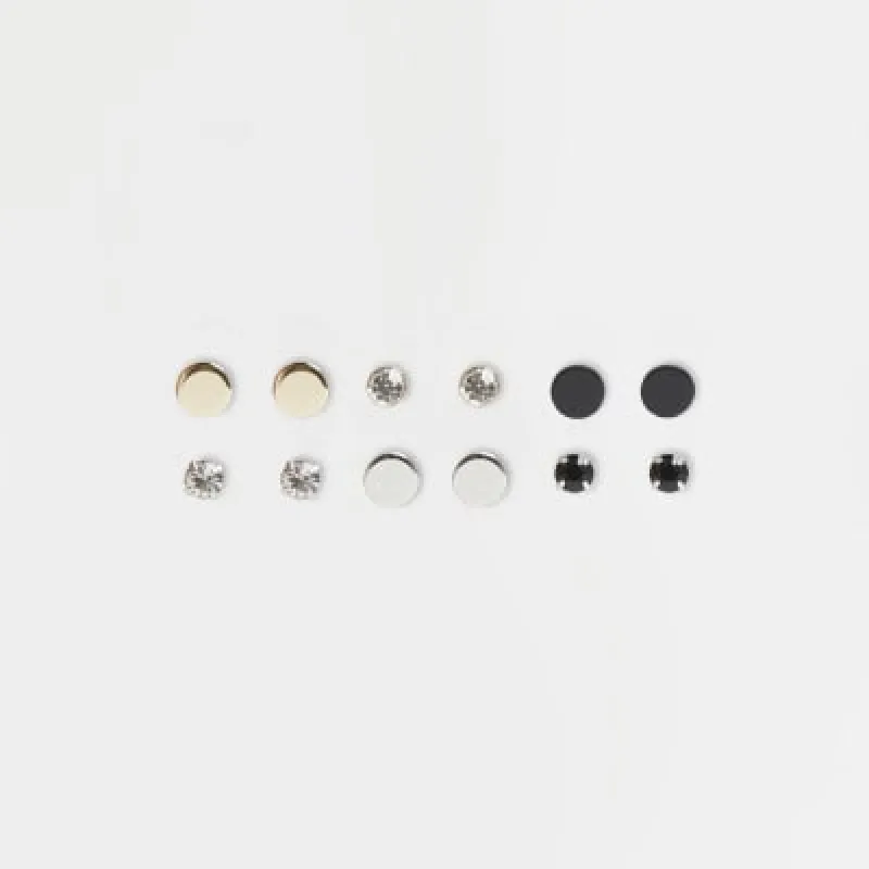 6PK silver stud earrings sold by River Island