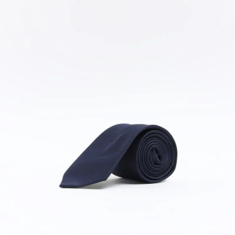 Navy Herringbone Tie sold by River Island