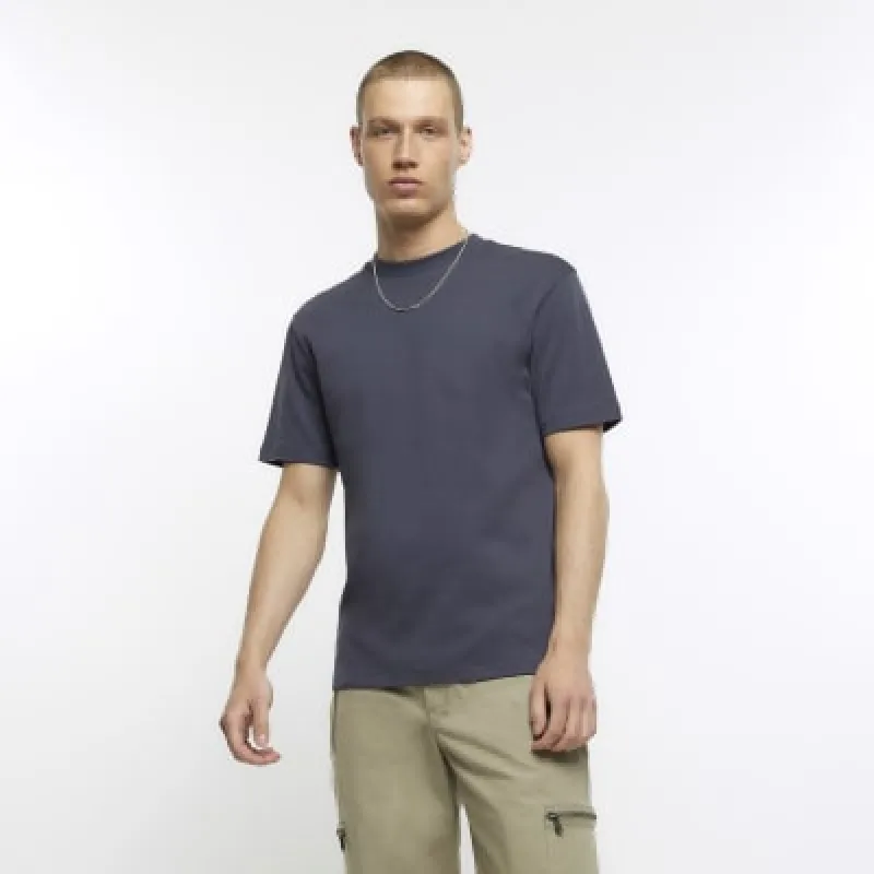 Grey RI studio slim fit t-shirt sold by River Island