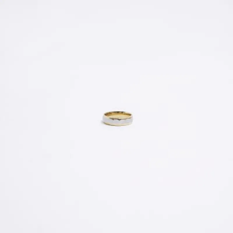 Gold colour stainless steel bubble ring sold by River Island