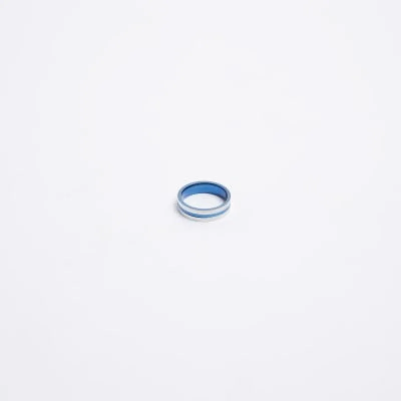 Blue stainless steel cross ring sold by River Island