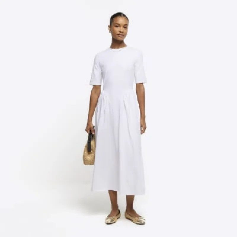 White t-shirt midi dress sold by River Island