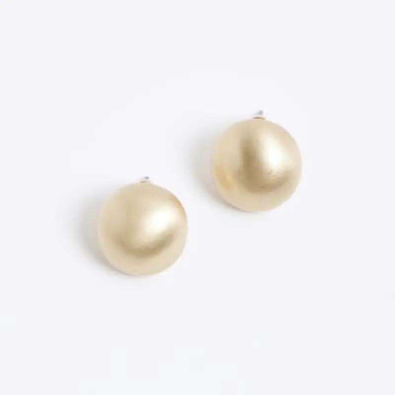 Gold Ball Stud Earrings sold by River Island