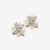 Gold Petal Flower Stud Earrings sold by River Island
