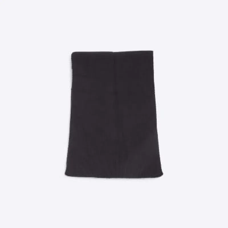 Black ribbed scarf sold by River Island