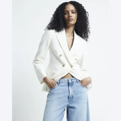 Cream Structured Blazer sold by River Island