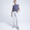 Grey washed pleated tank top sold by River Island