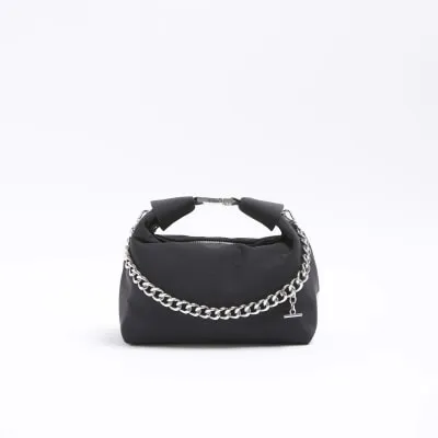Black Buckle Handle Chain Clutch Bag sold by River Island