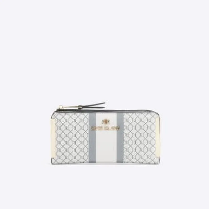 Grey monogram stripe purse sold by River Island