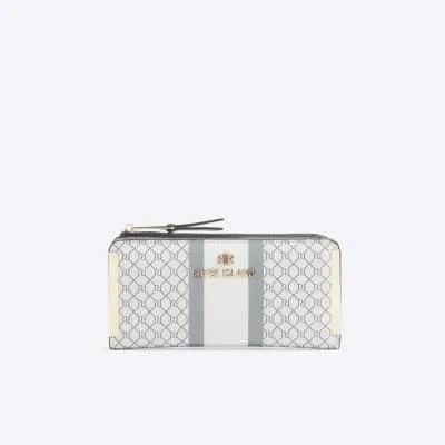 Grey monogram stripe purse sold by River Island