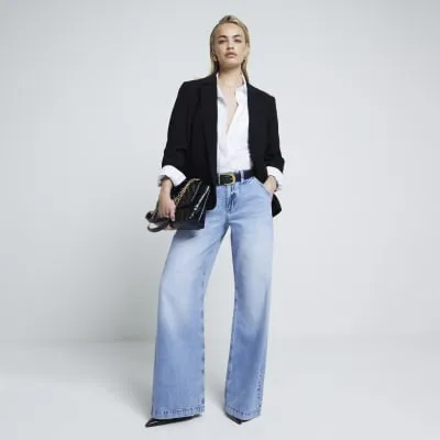 Black rolled sleeve blazer sold by River Island