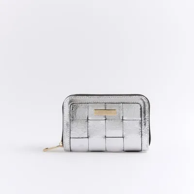 Silver weave purse sold by River Island