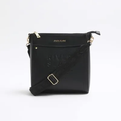 Black RI embossed Cross Body Bag sold by River Island