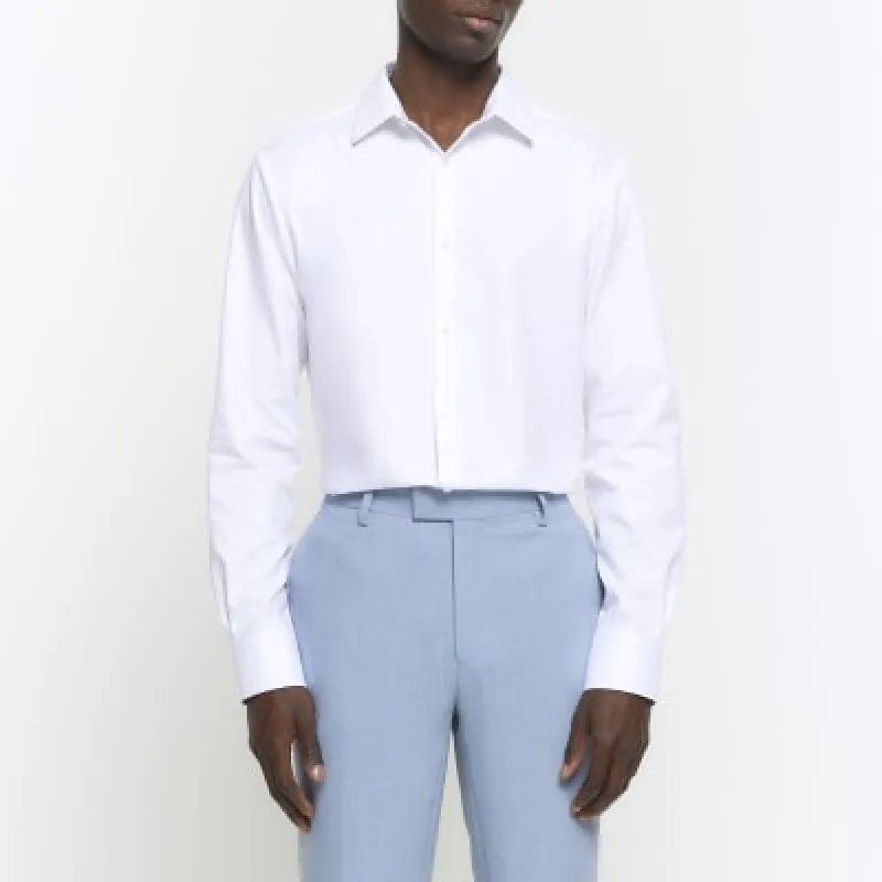 White slim fit new egyptian cotton shirt sold by River Island
