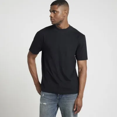 Black regular fit RI Studio T-Shirt sold by River Island