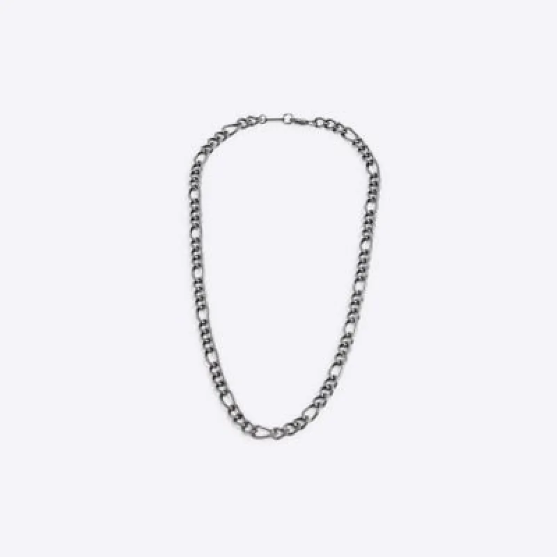 Silver colour chain link necklace sold by River Island