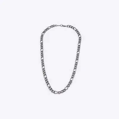 Silver colour chain link necklace sold by River Island
