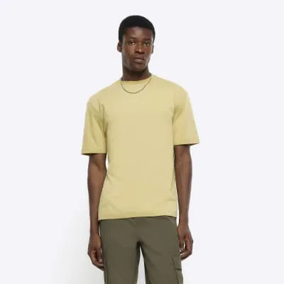 Yellow regular fit t-shirt sold by River Island