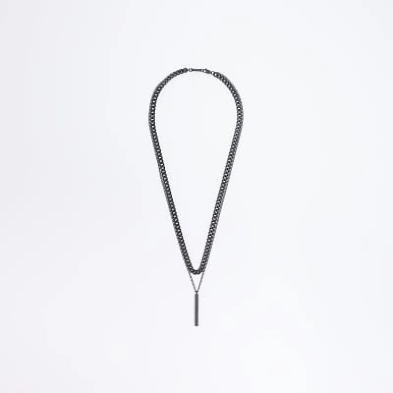 Black multirow necklace sold by River Island
