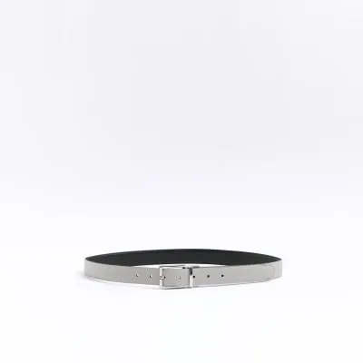 Black buckle adjustable belt sold by River Island