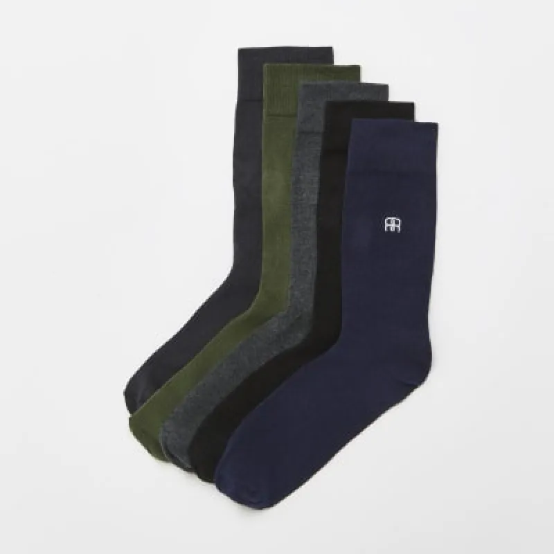 Khaki multipack RI socks sold by River Island