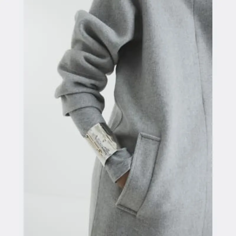 Silver Wide Cuff Bracelet sold by River Island