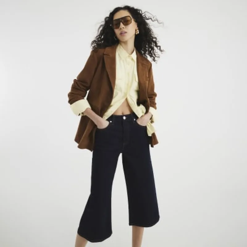 Blue Denim High Waisted Jorts sold by River Island