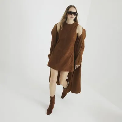 Brown Suede 60s Mini Dress sold by River Island