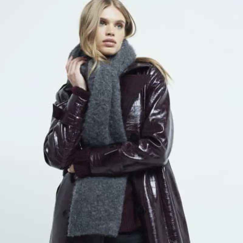 Grey Fluffy Brushed Scarf sold by River Island