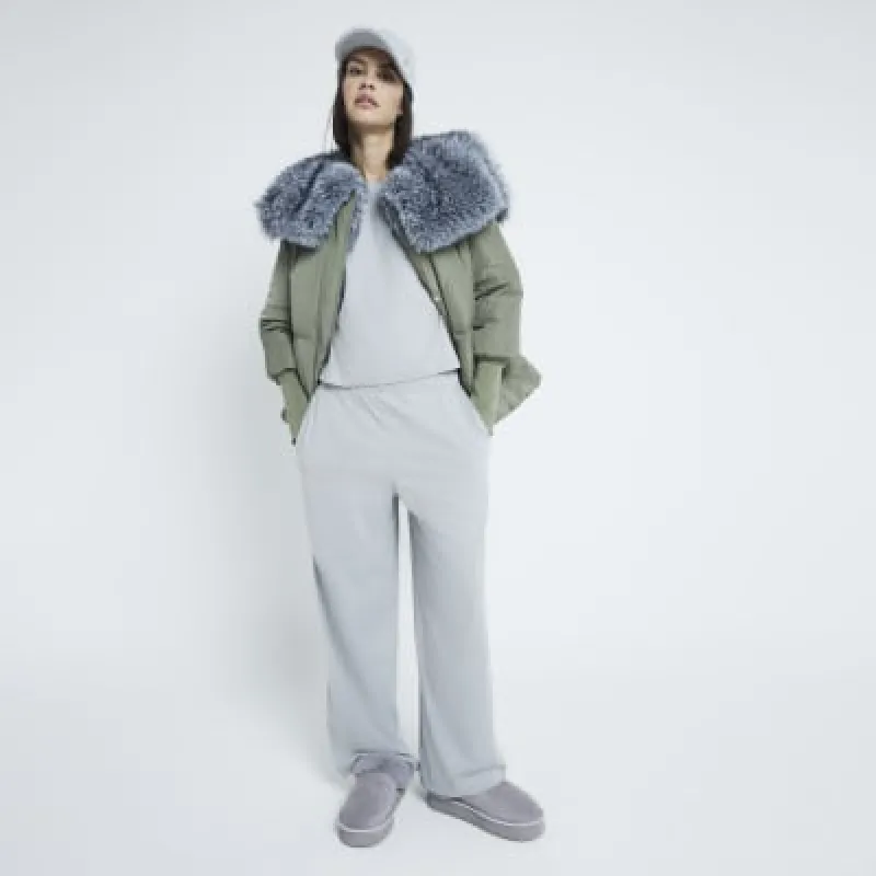 Grey Short Sleeved T-shirt and Trousers Set sold by River Island