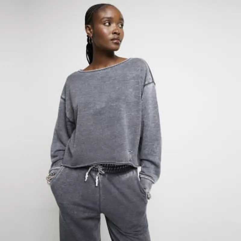 Grey washed sweatshirt sold by River Island