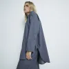 Petite Grey Oversized Shirt sold by River Island