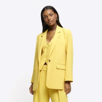 Yellow smart blazer sold by River Island