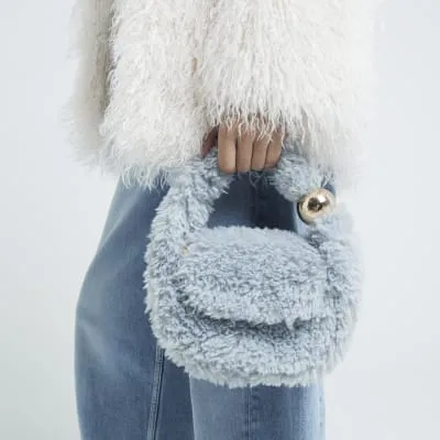 Blue Sphere Borg Top Handle Bag sold by River Island