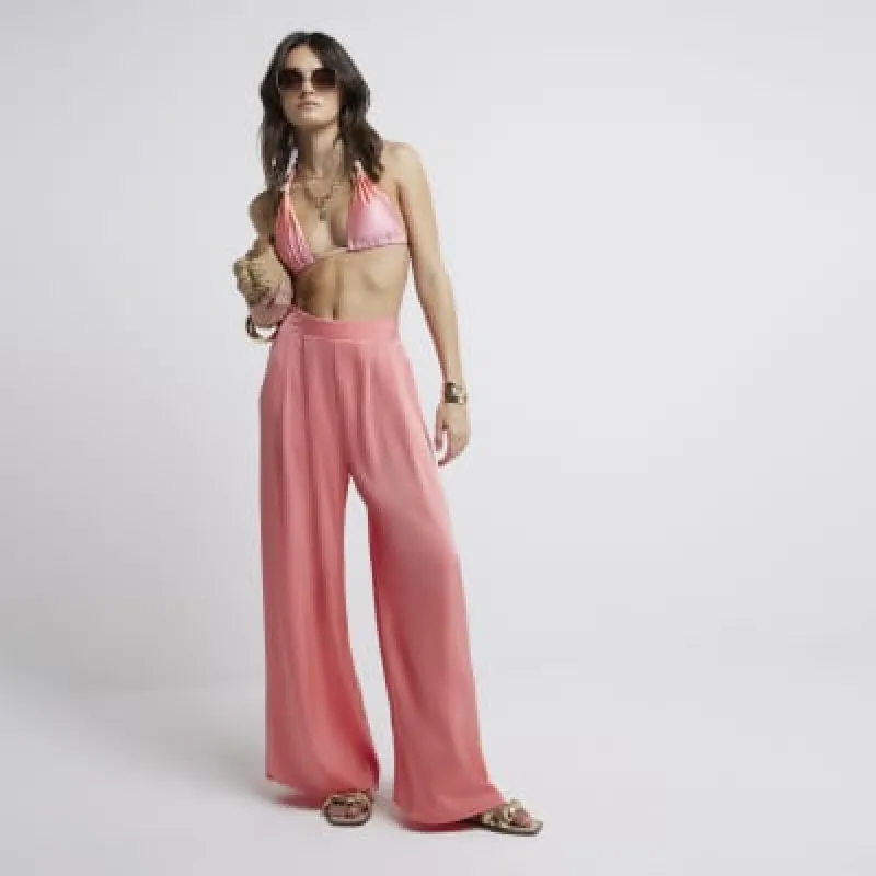 Coral Palazzo Wide Leg Trousers sold by River Island
