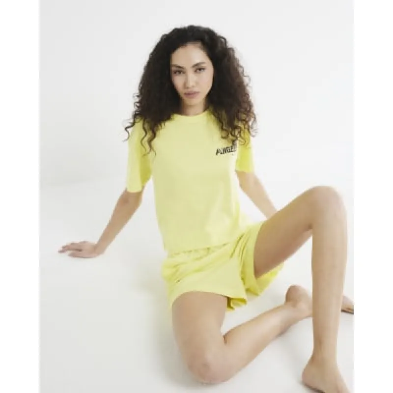 Yellow Jersey T-Shirt and Shorts Set sold by River Island