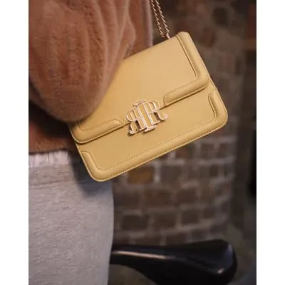 Yellow Faux Leather Shoulder Bag sold by River Island