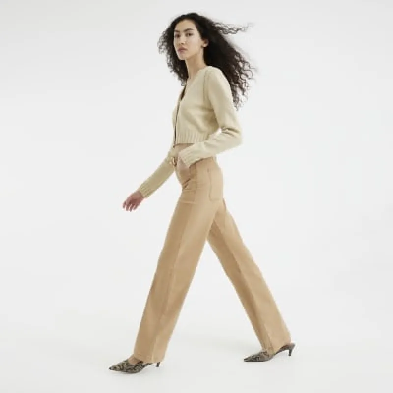 Beige Pocket Front Wide Leg Jeans made by River Island