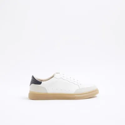 White Retro Gumsole Trainers sold by River Island