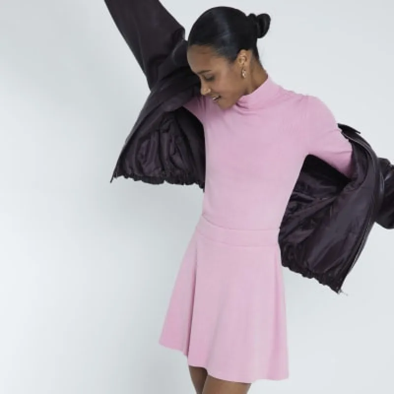 Pink Jersey Skater Mini Skirt sold by River Island