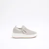 Gold Knitted Slip On Wedge Trainers sold by River Island