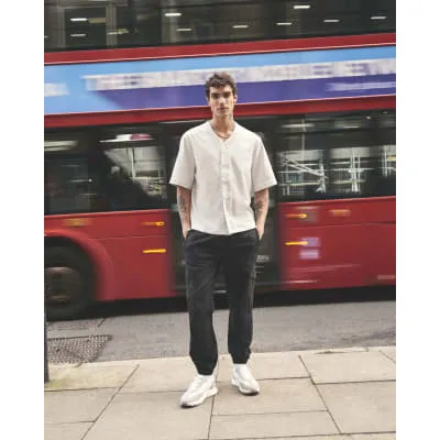 Black Cuffed Cargo Trousers sold by River Island