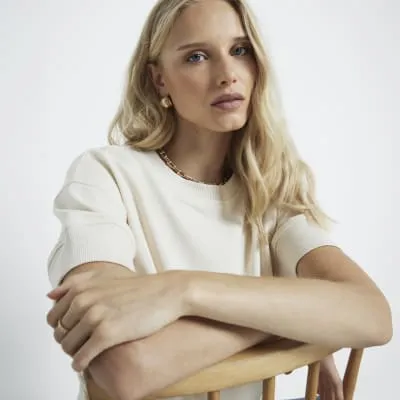 Cream Sweatshirt T-shirt sold by River Island