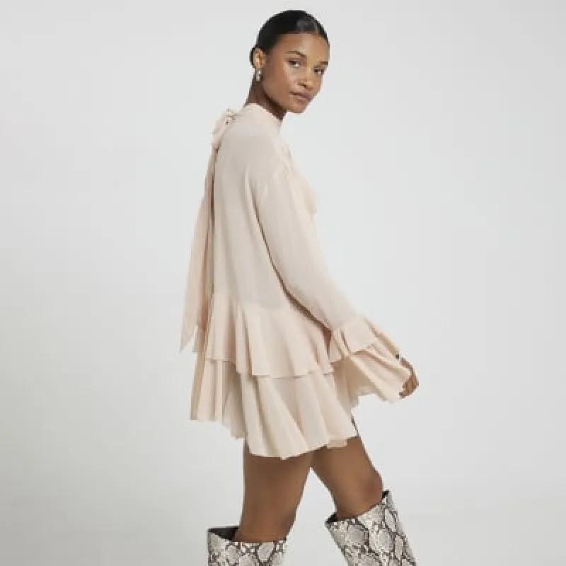 Pink chiffon frill blouse sold by River Island