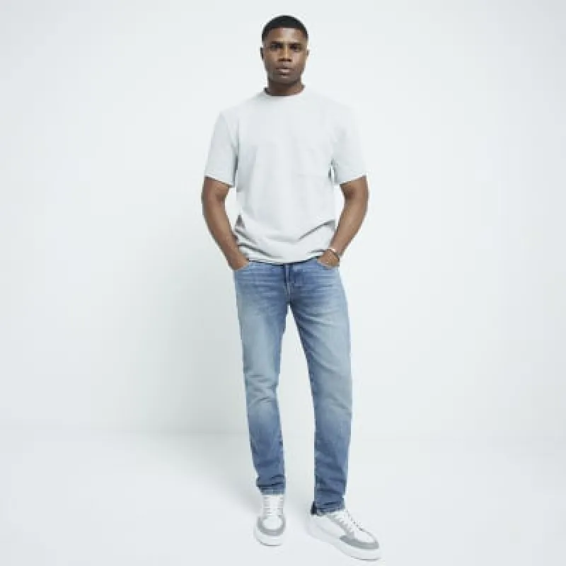 Grey Regular fit Pocket T-shirt sold by River Island