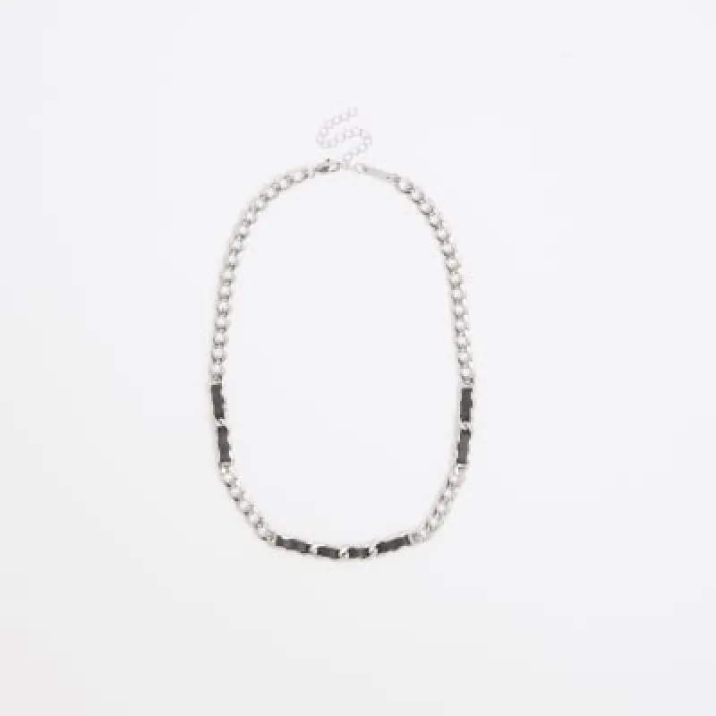 Black thread chain necklace sold by River Island