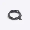 2PK Black Beaded Bracelets sold by River Island
