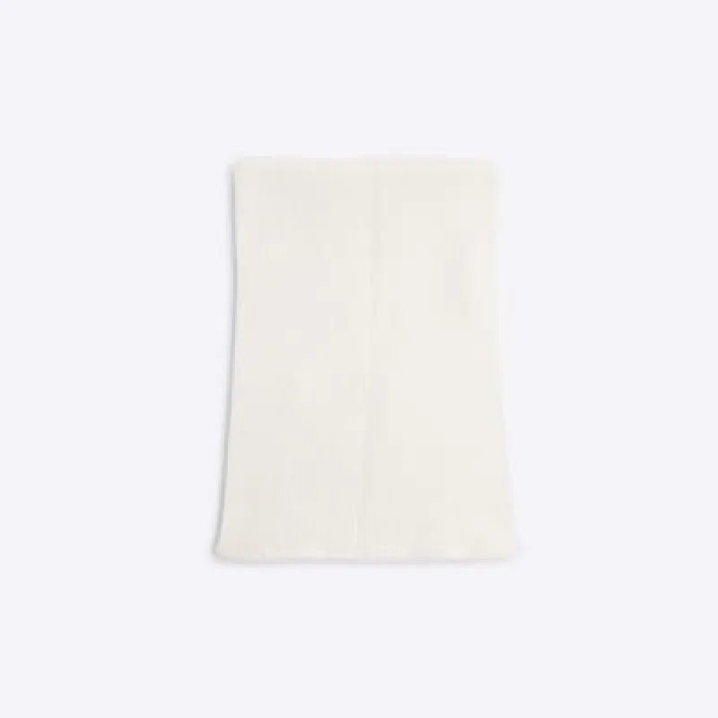 Beige ribbed scarf sold by River Island