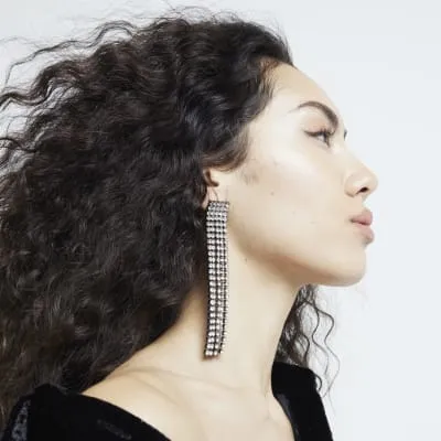 Black Cascade Earrings sold by River Island